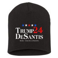 Trump DeSantis 2024 Make America Florida Election Logo Short Acrylic Beanie