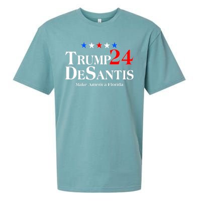 Trump DeSantis 2024 Make America Florida Election Logo Sueded Cloud Jersey T-Shirt