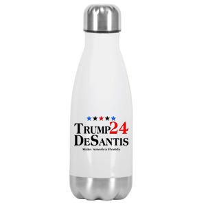 Trump DeSantis 2024 Make America Florida Election Logo Stainless Steel Insulated Water Bottle