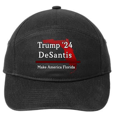 Trump DeSantis 2024 Make America Florida State 7-Panel Snapback Hat