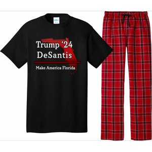 Trump DeSantis 2024 Make America Florida State Pajama Set