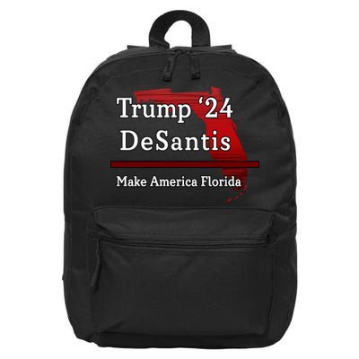Trump DeSantis 2024 Make America Florida State 16 in Basic Backpack