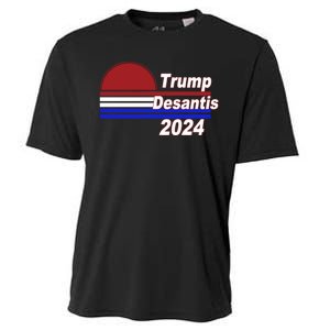 Trump Desantis 2024 Red White And Blue Simple Cooling Performance Crew T-Shirt