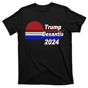 Trump Desantis 2024 Red White And Blue Simple T-Shirt