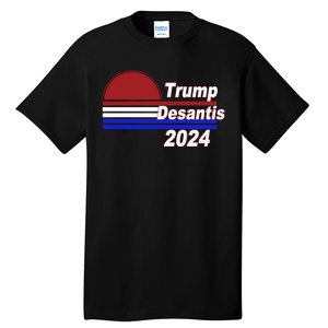 Trump Desantis 2024 Red White And Blue Simple Tall T-Shirt