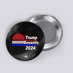 Trump Desantis 2024 Red White And Blue Simple Button