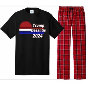 Trump Desantis 2024 Red White And Blue Simple Pajama Set