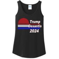 Trump Desantis 2024 Red White And Blue Simple Ladies Essential Tank