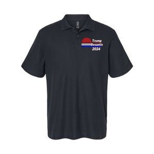 Trump Desantis 2024 Red White And Blue Simple Softstyle Adult Sport Polo