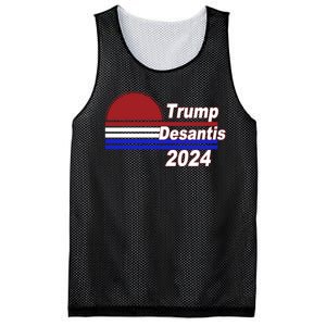 Trump Desantis 2024 Red White And Blue Simple Mesh Reversible Basketball Jersey Tank