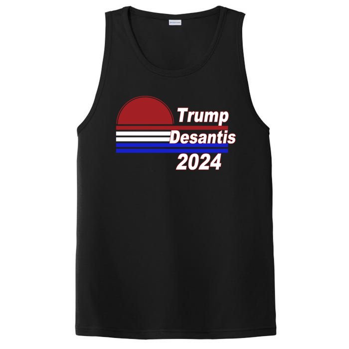 Trump Desantis 2024 Red White And Blue Simple PosiCharge Competitor Tank