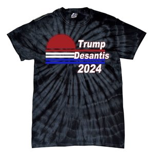 Trump Desantis 2024 Red White And Blue Simple Tie-Dye T-Shirt