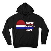 Trump Desantis 2024 Red White And Blue Simple Tall Hoodie