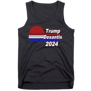 Trump Desantis 2024 Red White And Blue Simple Tank Top