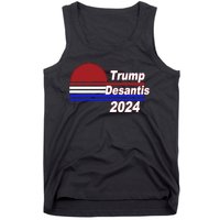 Trump Desantis 2024 Red White And Blue Simple Tank Top