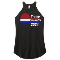 Trump Desantis 2024 Red White And Blue Simple Women’s Perfect Tri Rocker Tank