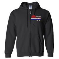 Trump Desantis 2024 Red White And Blue Simple Full Zip Hoodie