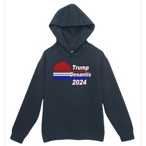 Trump Desantis 2024 Red White And Blue Simple Urban Pullover Hoodie