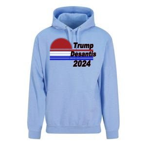 Trump Desantis 2024 Red White And Blue Simple Unisex Surf Hoodie