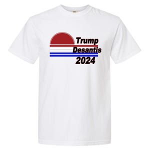 Trump Desantis 2024 Red White And Blue Simple Garment-Dyed Heavyweight T-Shirt