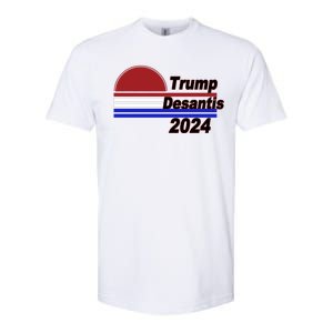 Trump Desantis 2024 Red White And Blue Simple Softstyle CVC T-Shirt