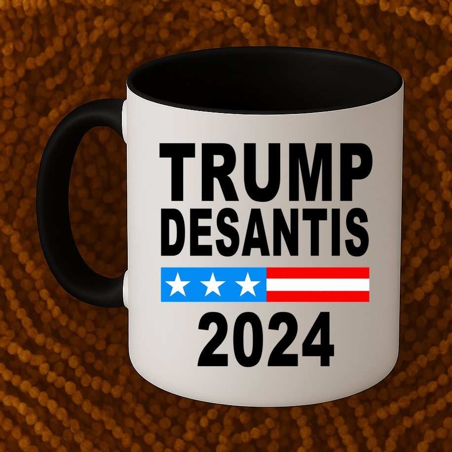 Trump Desantis 2024 US Flag Mug