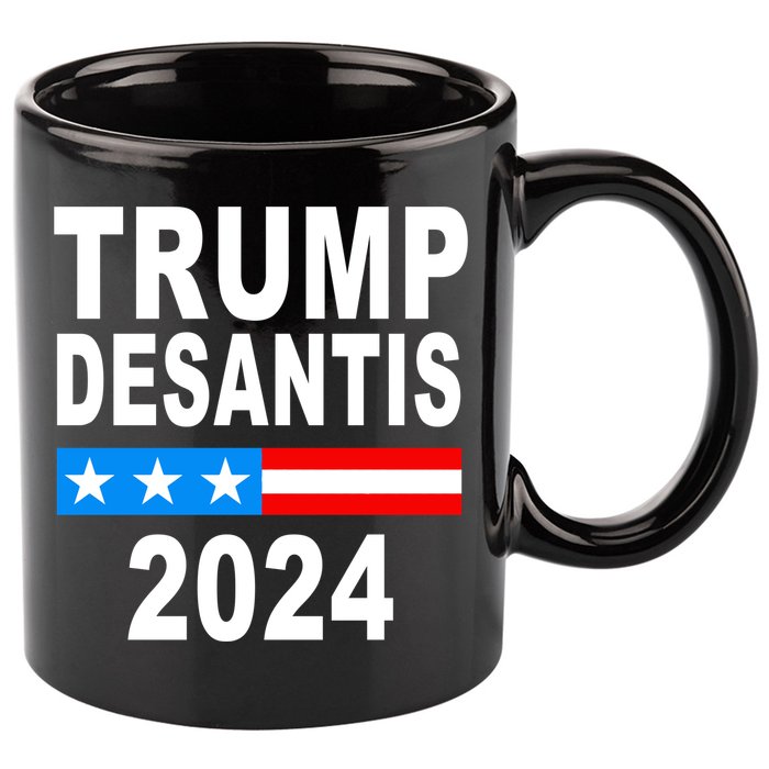 Trump Desantis 2024 US Flag 11oz C Handle Ceramic Mug