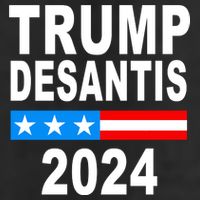 Trump Desantis 2024 US Flag Trucker Hat