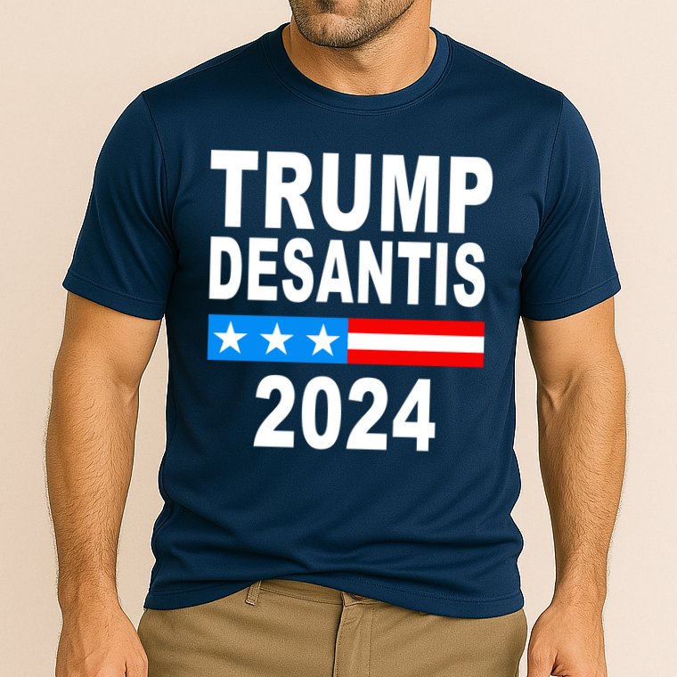 Trump Desantis 2024 US Flag Performance Shirt