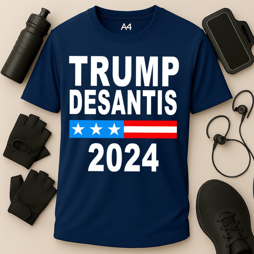 Trump Desantis 2024 US Flag Performance Shirt