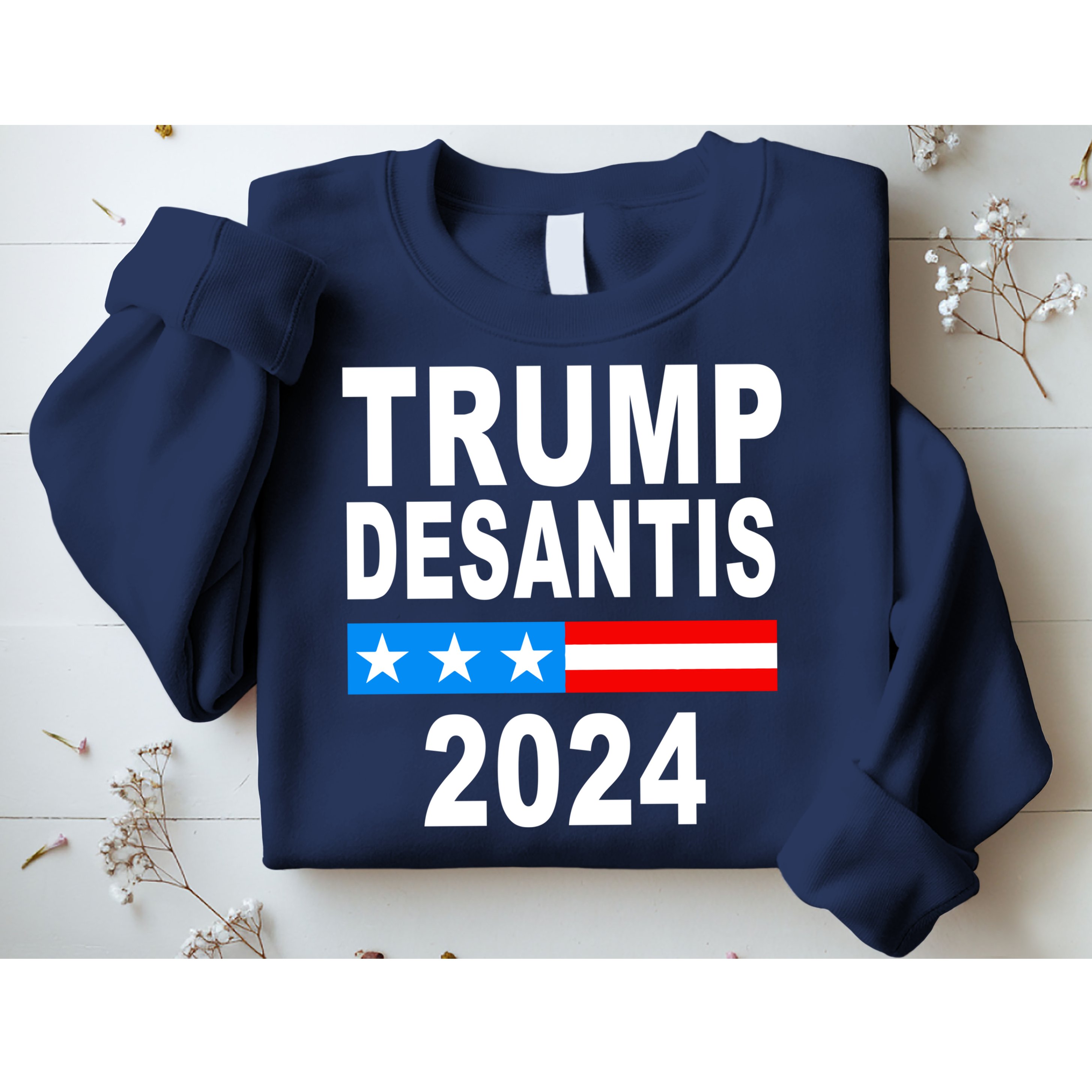 Trump Desantis 2024 US Flag Sweatshirt