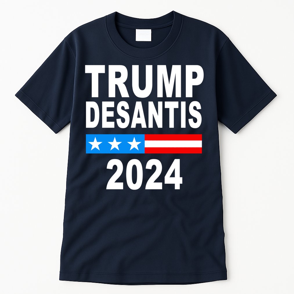 Trump Desantis 2024 US Flag Tall T-Shirt
