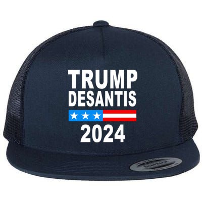 Trump Desantis 2024 US Flag Flatbill Hat