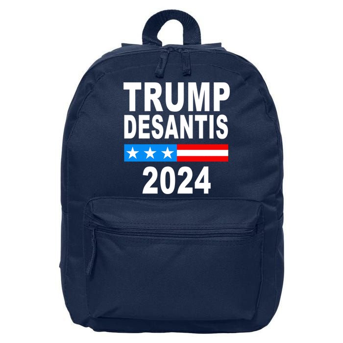 Trump Desantis 2024 US Flag 16 in Basic Backpack