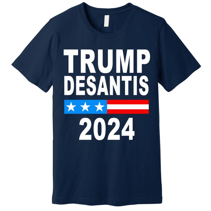 Trump Desantis 2024 US Flag Premium T-Shirt