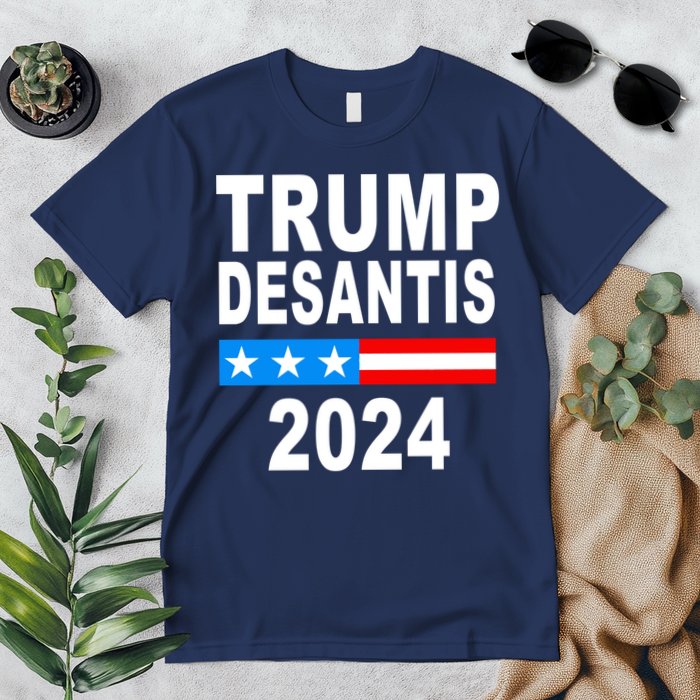 Trump Desantis 2024 US Flag Premium T-Shirt