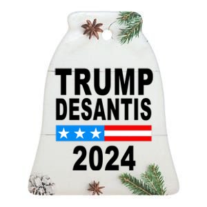 Trump Desantis 2024 US Flag Ceramic Bell Ornament