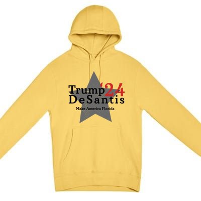 Trump DeSantis 24 Make America Florida Premium Pullover Hoodie