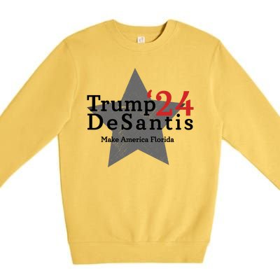 Trump DeSantis 24 Make America Florida Premium Crewneck Sweatshirt