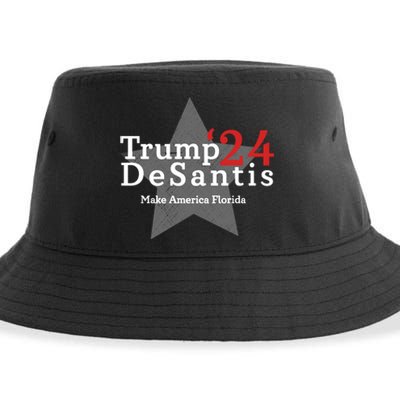 Trump DeSantis 24 Make America Florida Sustainable Bucket Hat