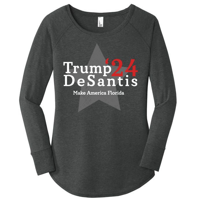 Trump DeSantis 24 Make America Florida Women's Perfect Tri Tunic Long Sleeve Shirt