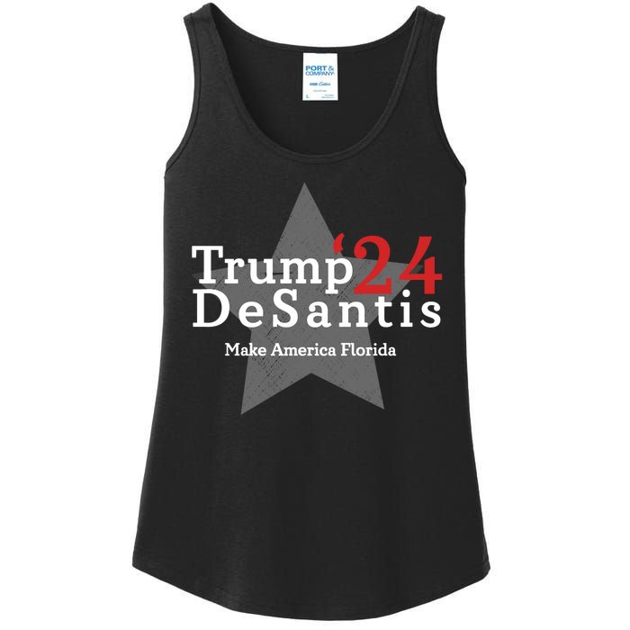 Trump DeSantis 24 Make America Florida Ladies Essential Tank