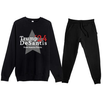 Trump DeSantis 24 Make America Florida Premium Crewneck Sweatsuit Set