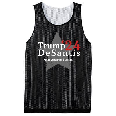 Trump DeSantis 24 Make America Florida Mesh Reversible Basketball Jersey Tank