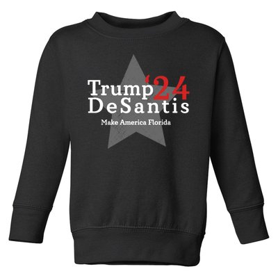 Trump DeSantis 24 Make America Florida Toddler Sweatshirt