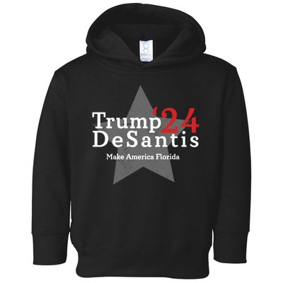 Trump DeSantis 24 Make America Florida Toddler Hoodie