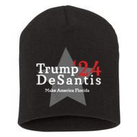 Trump DeSantis 24 Make America Florida Short Acrylic Beanie