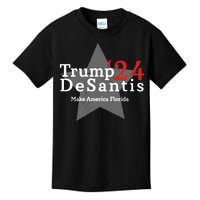 Trump DeSantis 24 Make America Florida Kids T-Shirt