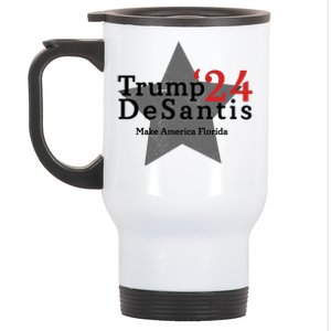 Trump DeSantis 24 Make America Florida Stainless Steel Travel Mug