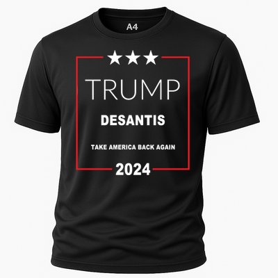 Trump Desantis Take America Back Again 2024 Cooling Performance Crew T-Shirt